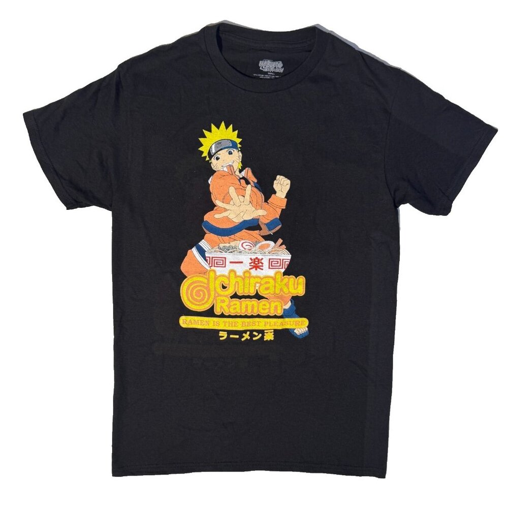 Naruto Ichiraku Ramen Shop Black Anime Graphic Tshirt - Small